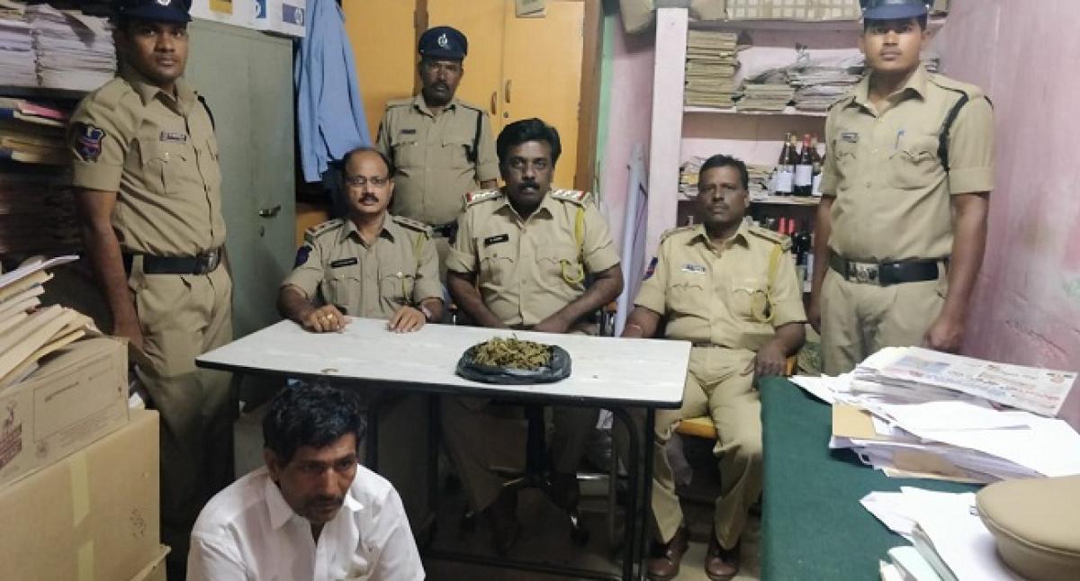 Dhaba owner arrested for selling dry ganja to the customers